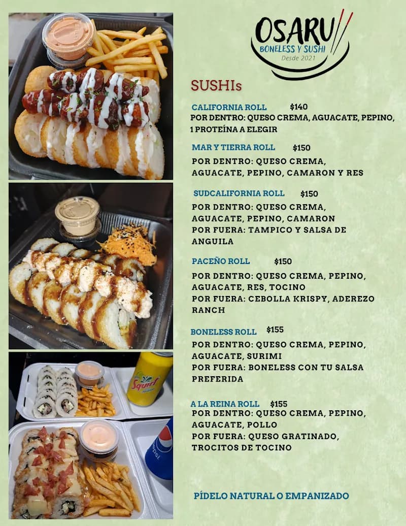 Osaru Boneless y Sushi — portada